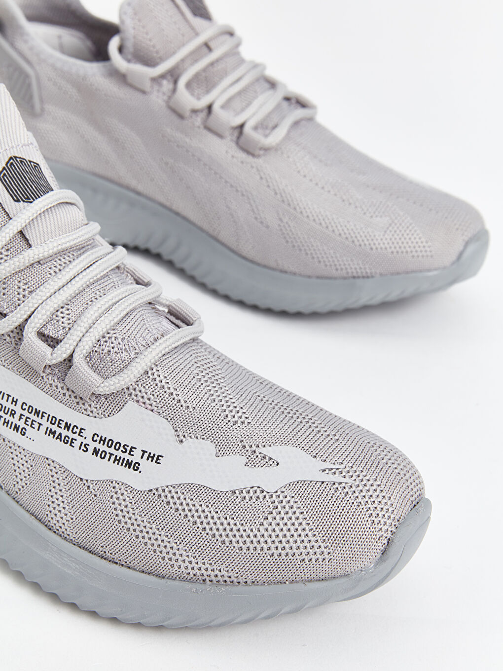 Gri File Detaylı Erkek Spor Ayakkabı-2