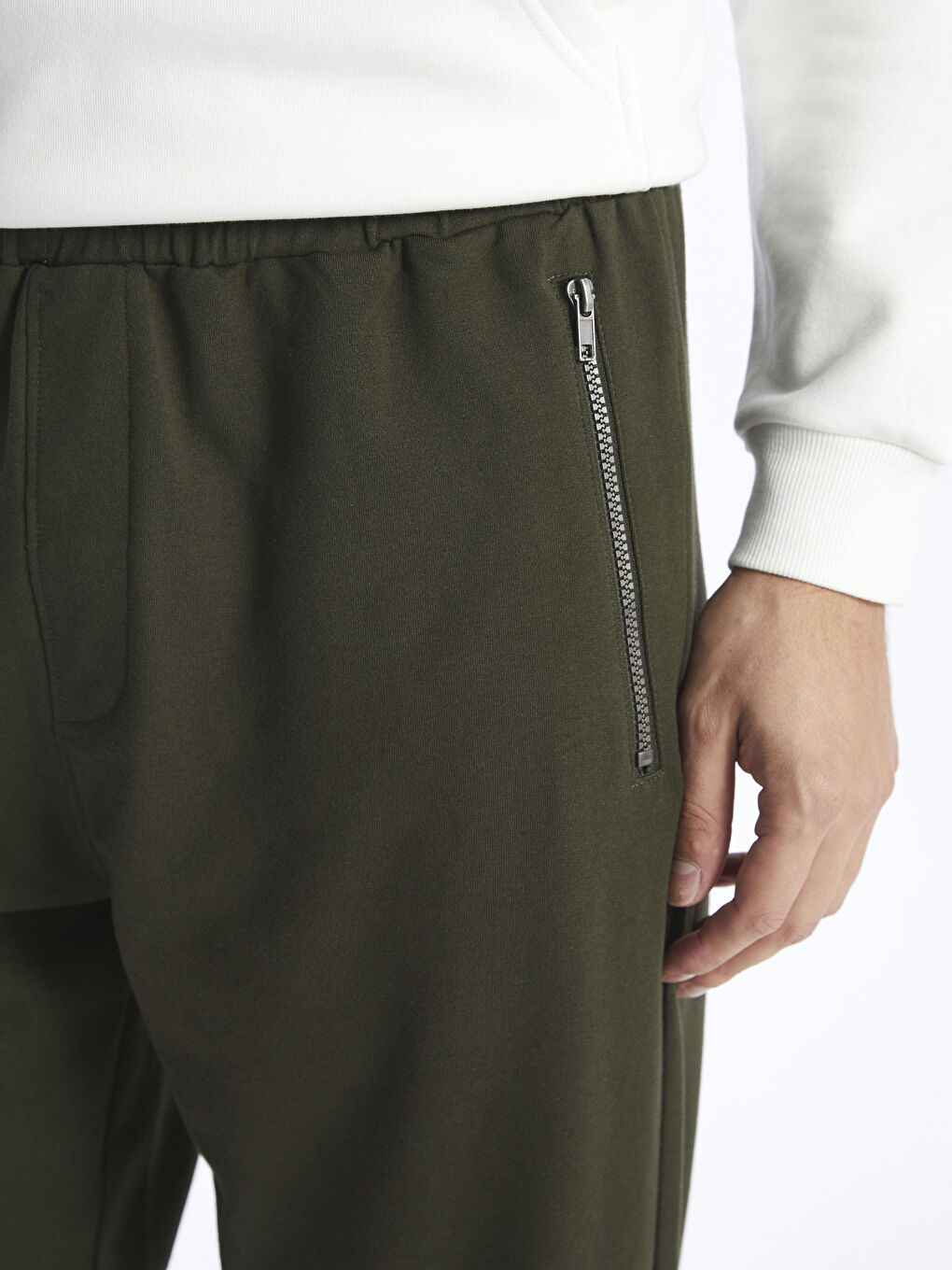 Slim Fit Men's Sweatpants -S41689Z8-JET