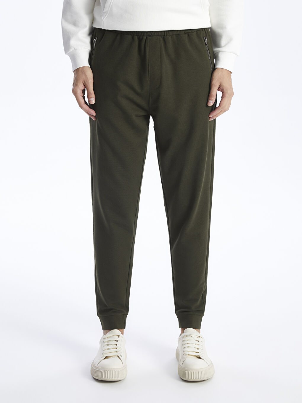Slim Fit Men's Sweatpants -S41689Z8-JET