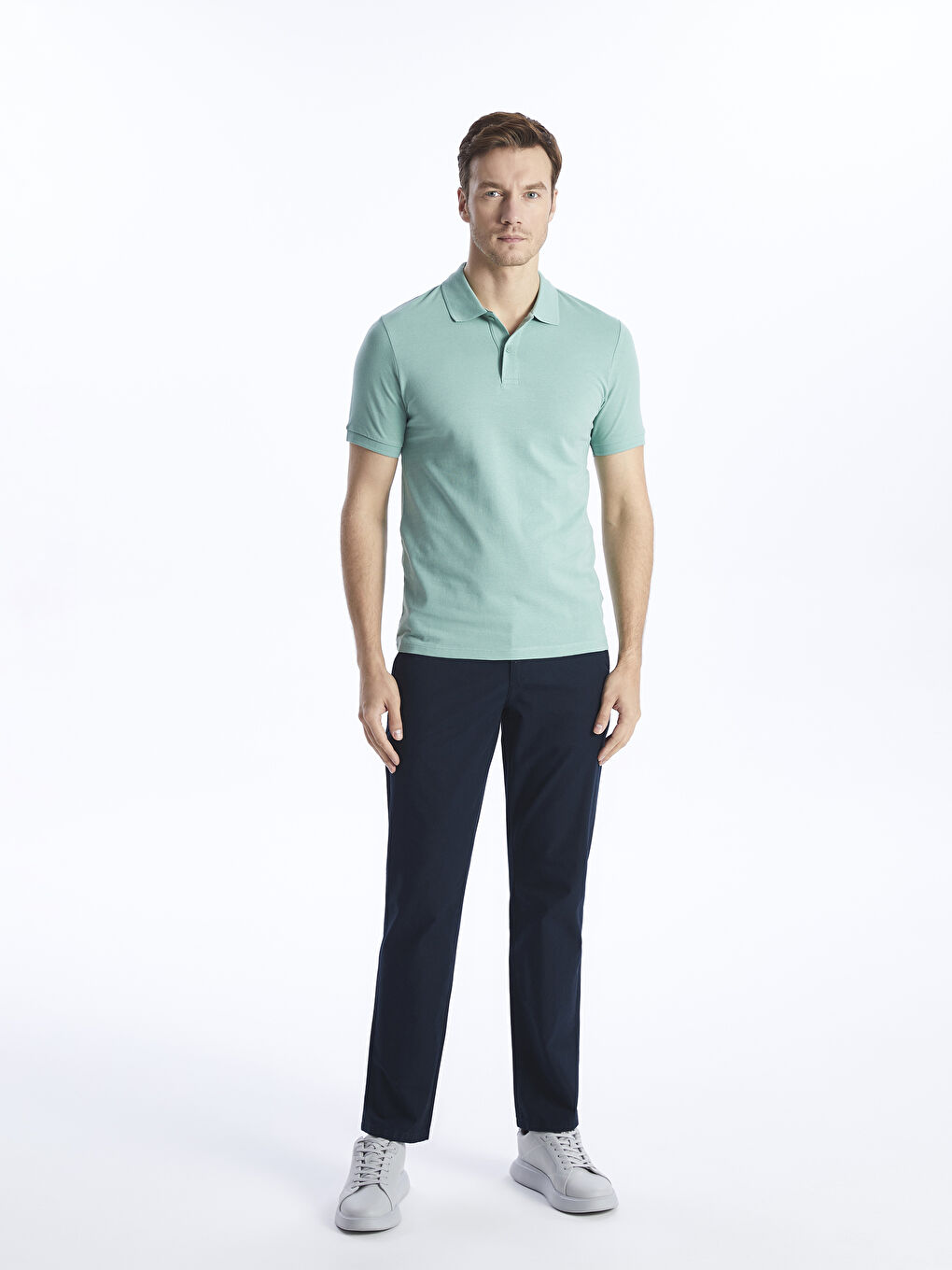 LCWAIKIKI Classic Polo Neck Short Sleeve Pique Men's T-Shirt -S41699Z8-GLR