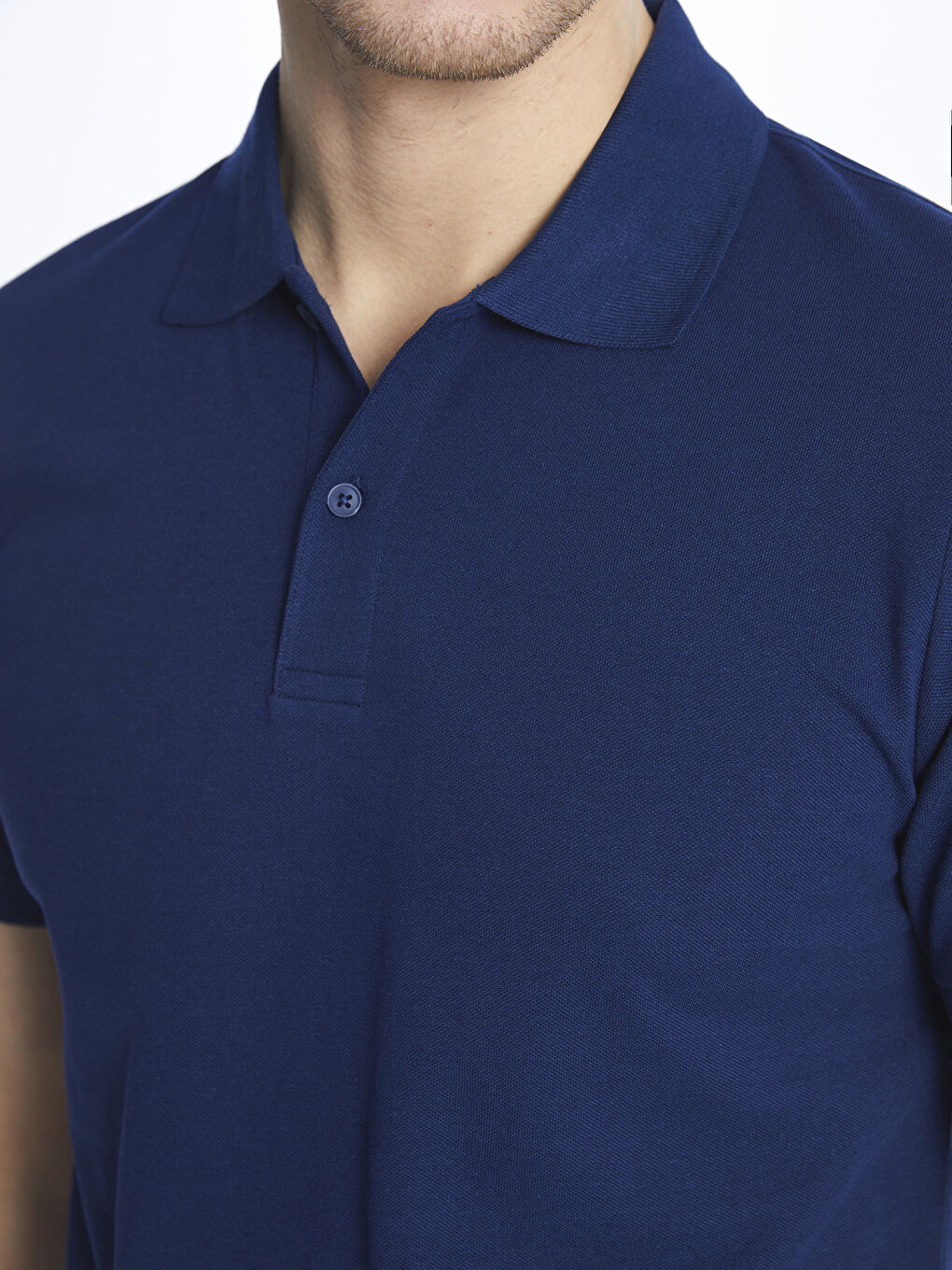 Polo Neck Short Sleeve Pique Men's T-Shirt-3