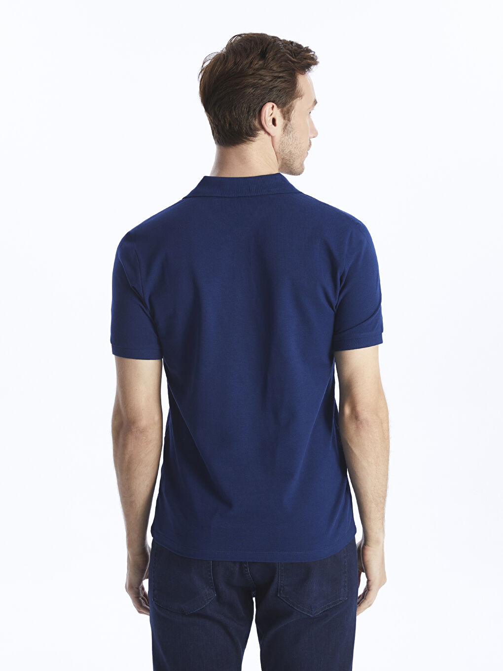 Polo Neck Short Sleeve Pique Men's T-Shirt-4