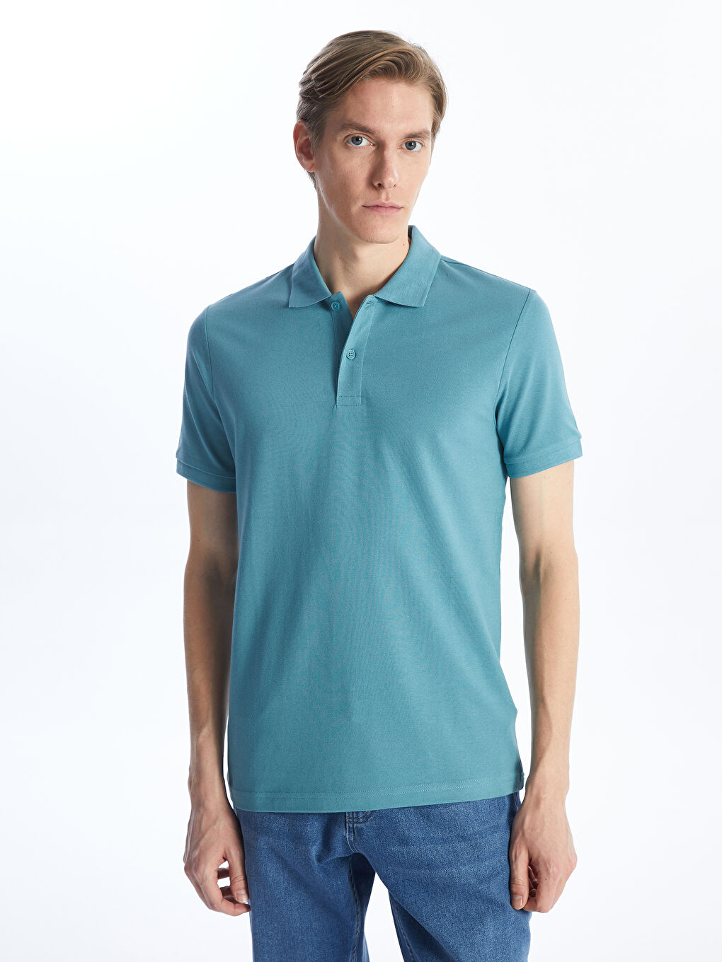 LCWAIKIKI Classic T-shirt en piqué à manches courtes et col polo pour homme -S41699Z8-R9Z