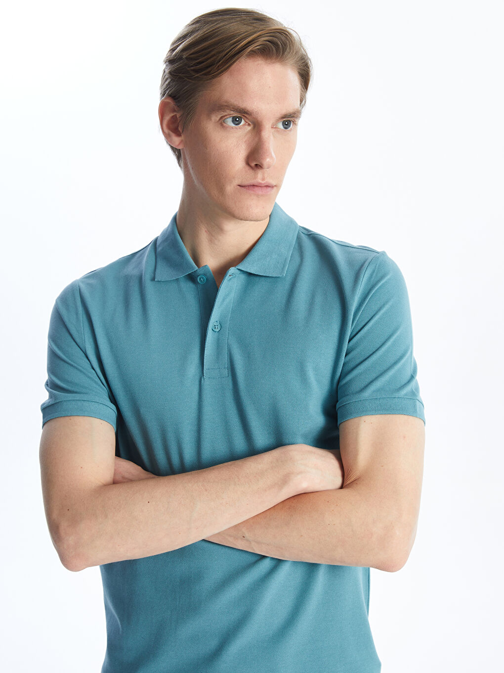 LCWAIKIKI Classic T-shirt en piqué à manches courtes et col polo pour homme -S41699Z8-R9Z