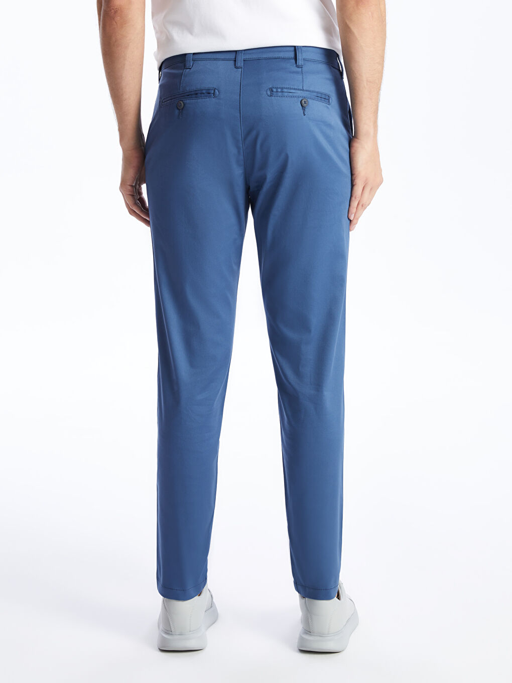 Slim Fit Gabardine Men's Chino Trousers -S41706Z8-MPY