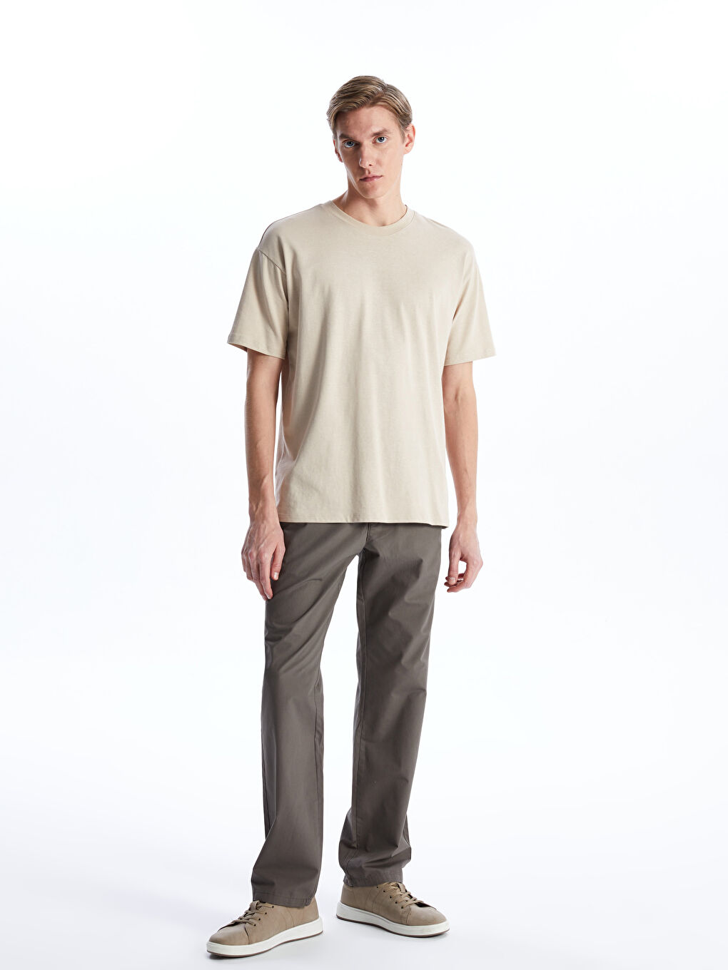 Wide Fit Men's Chino Trousers -S41708Z8-KDE
