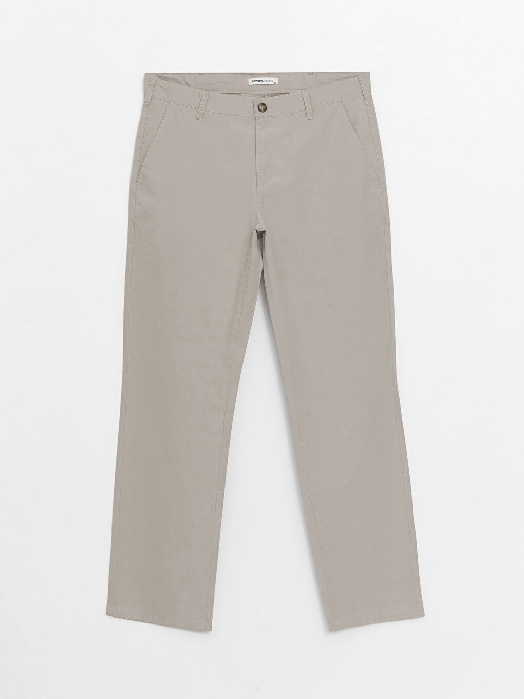 LCWAIKIKI Basic Bej Geniş Kalıp Erkek Chino Pantolon - 4