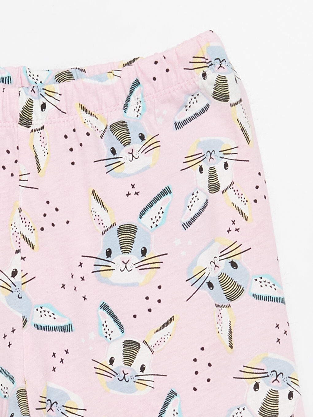 LCW Kids Pembe Beli Lastikli Baskılı Kız Çocuk Pijama Alt - 1
