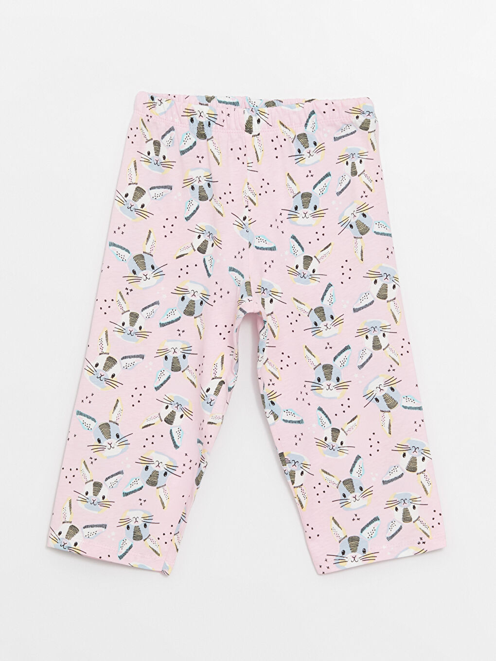Crew Neck Printed Short Sleeve Girl Pajama Set -S41717Z4-G9Q