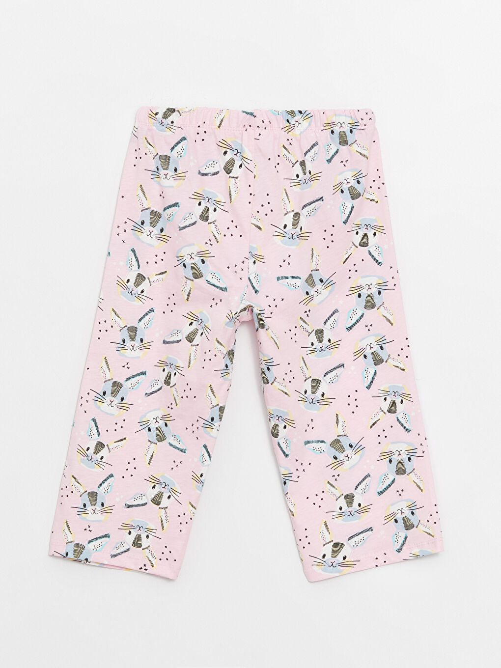 Crew Neck Printed Short Sleeve Girl Pajama Set -S41717Z4-G9Q