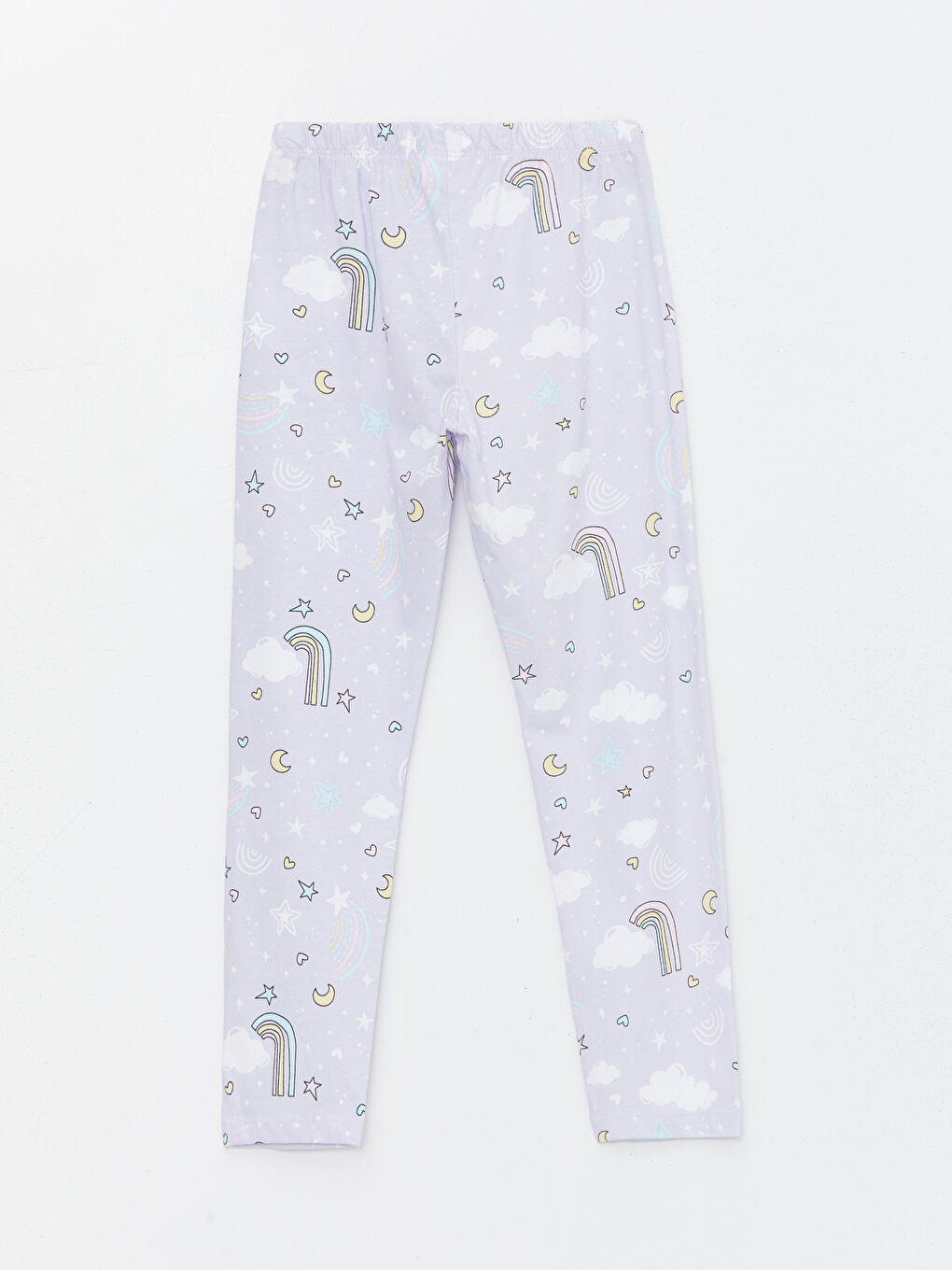 Lila Beli Lastikli Kız Çocuk Pijama Alt-2
