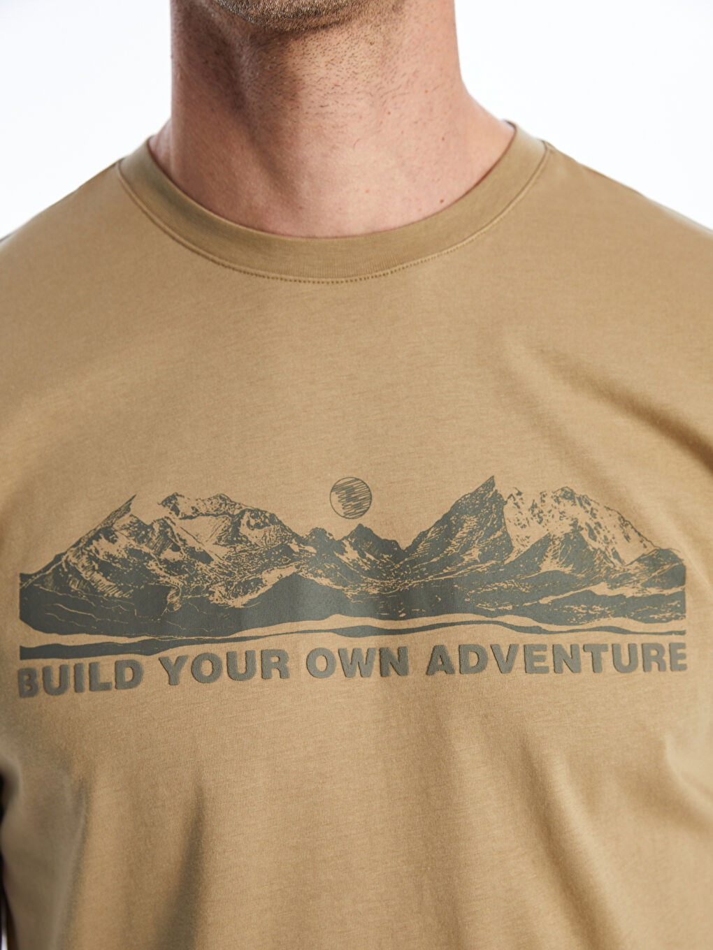 Crew Neck Short Sleeve Printed Combed Cotton Men's T-shirt -S41775Z8-VJ4