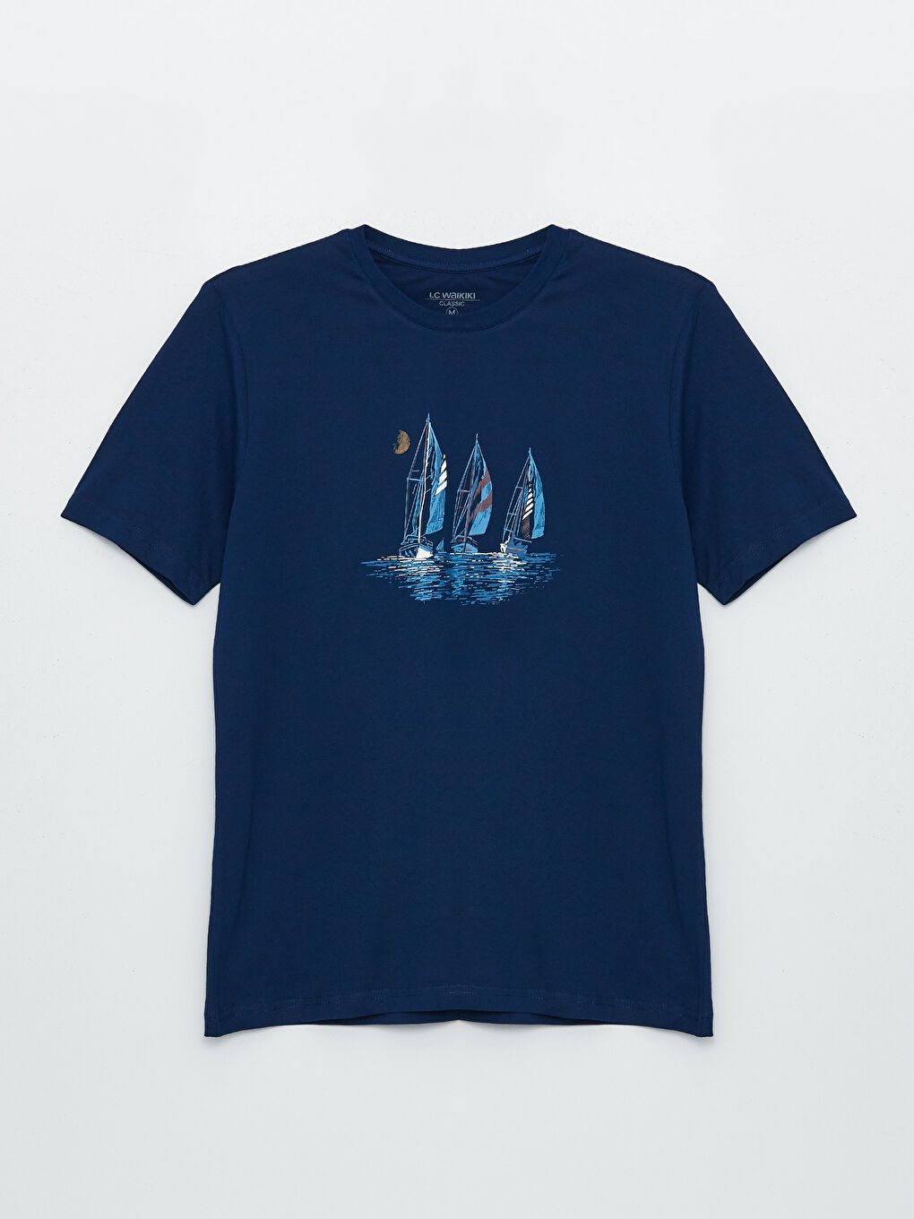 Crew Neck Short Sleeve Printed Combed Cotton Men's T-shirt -S41776Z8-SP7