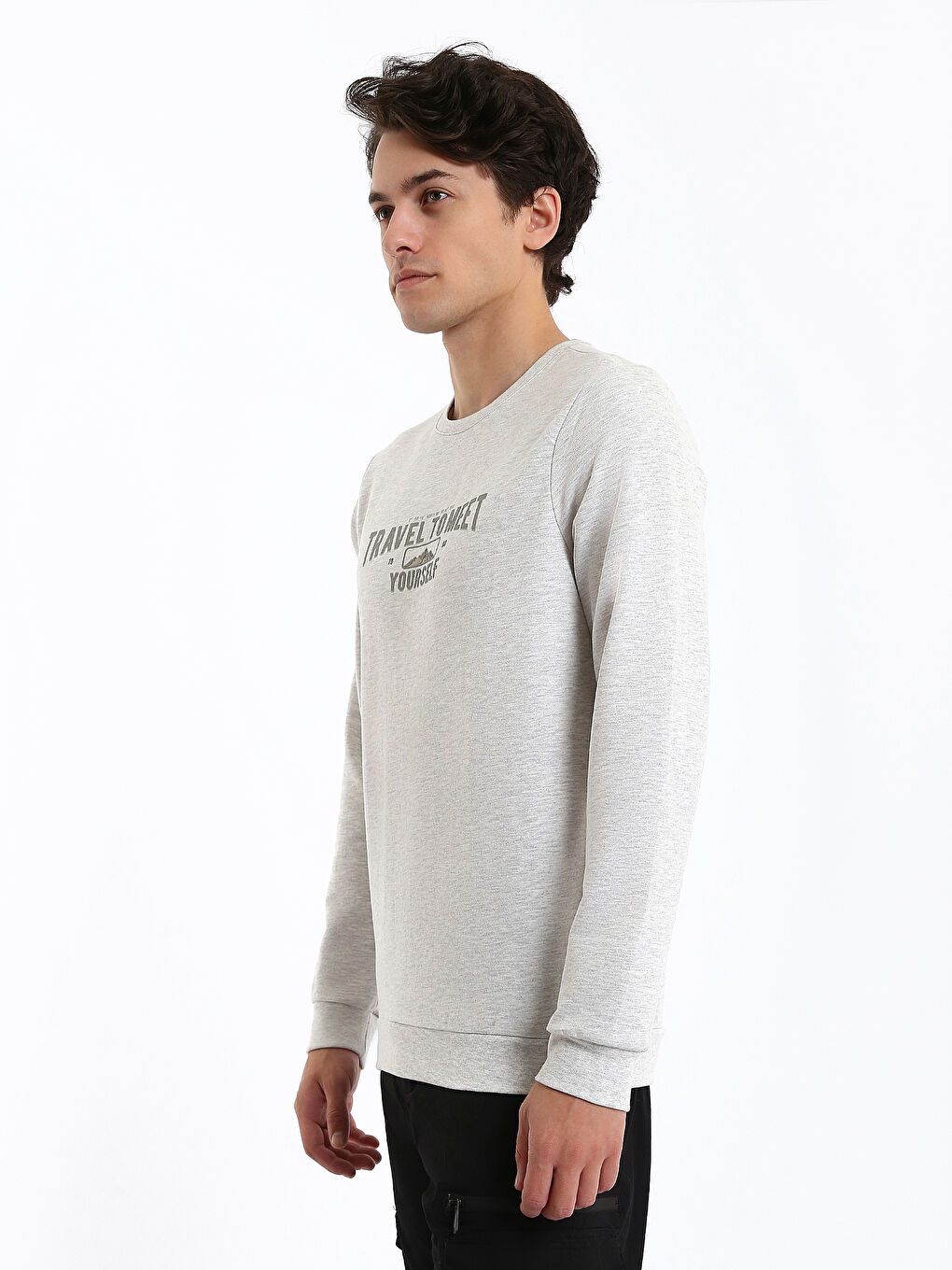 Crew Neck Long Sleeve Printed Men's Sweatshirt-6