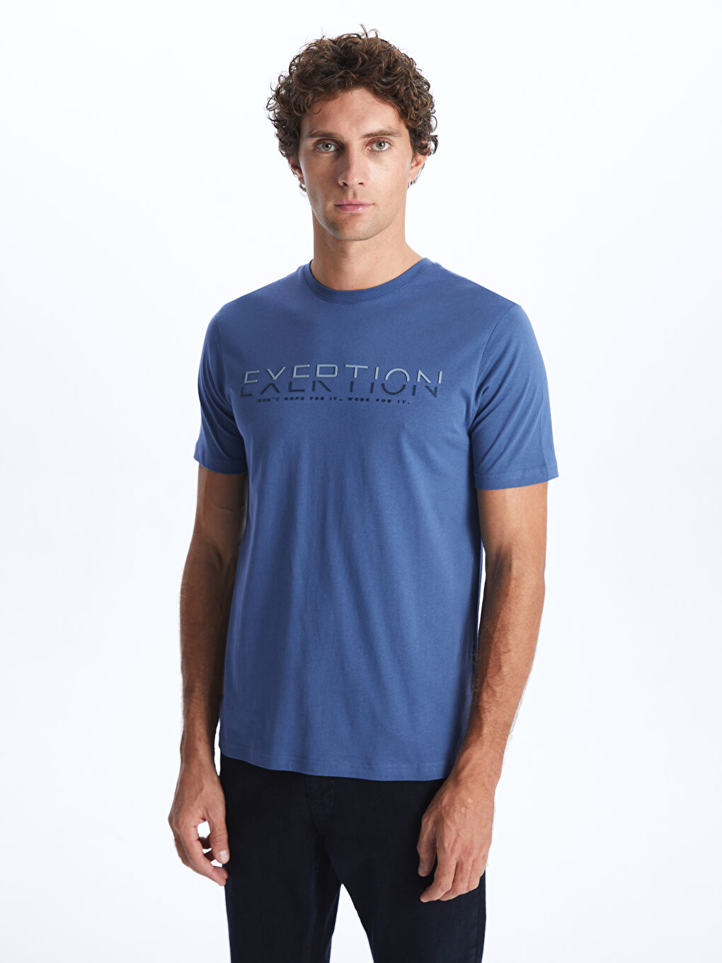 Crew Neck Short Sleeve Printed Combed Cotton Men's T-shirt -S41780Z8-SXK