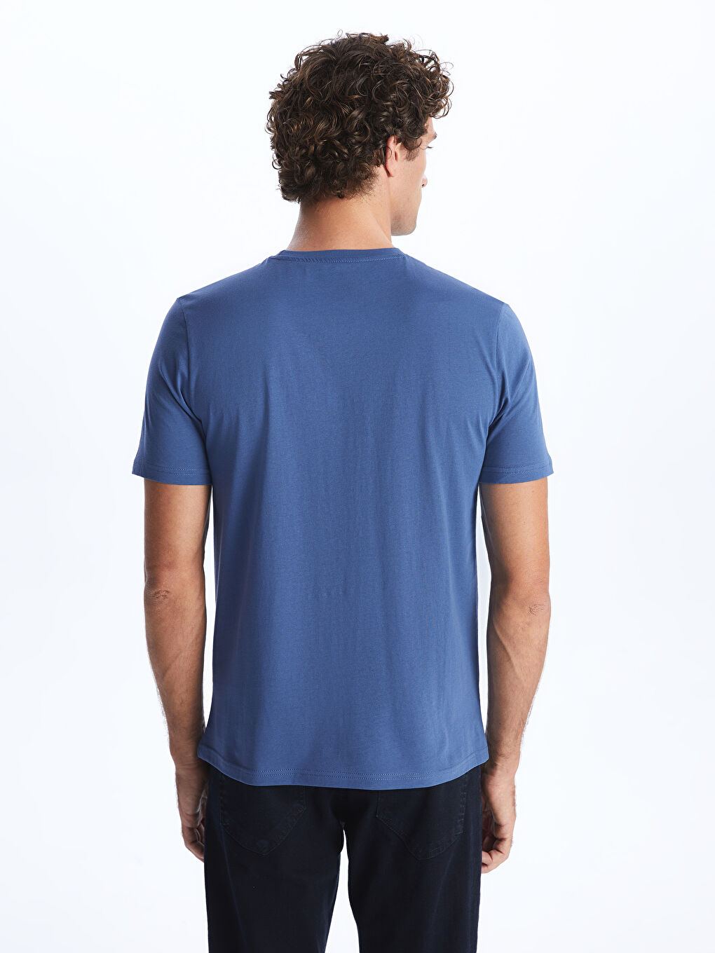 Crew Neck Short Sleeve Printed Combed Cotton Men's T-shirt -S41780Z8-SXK