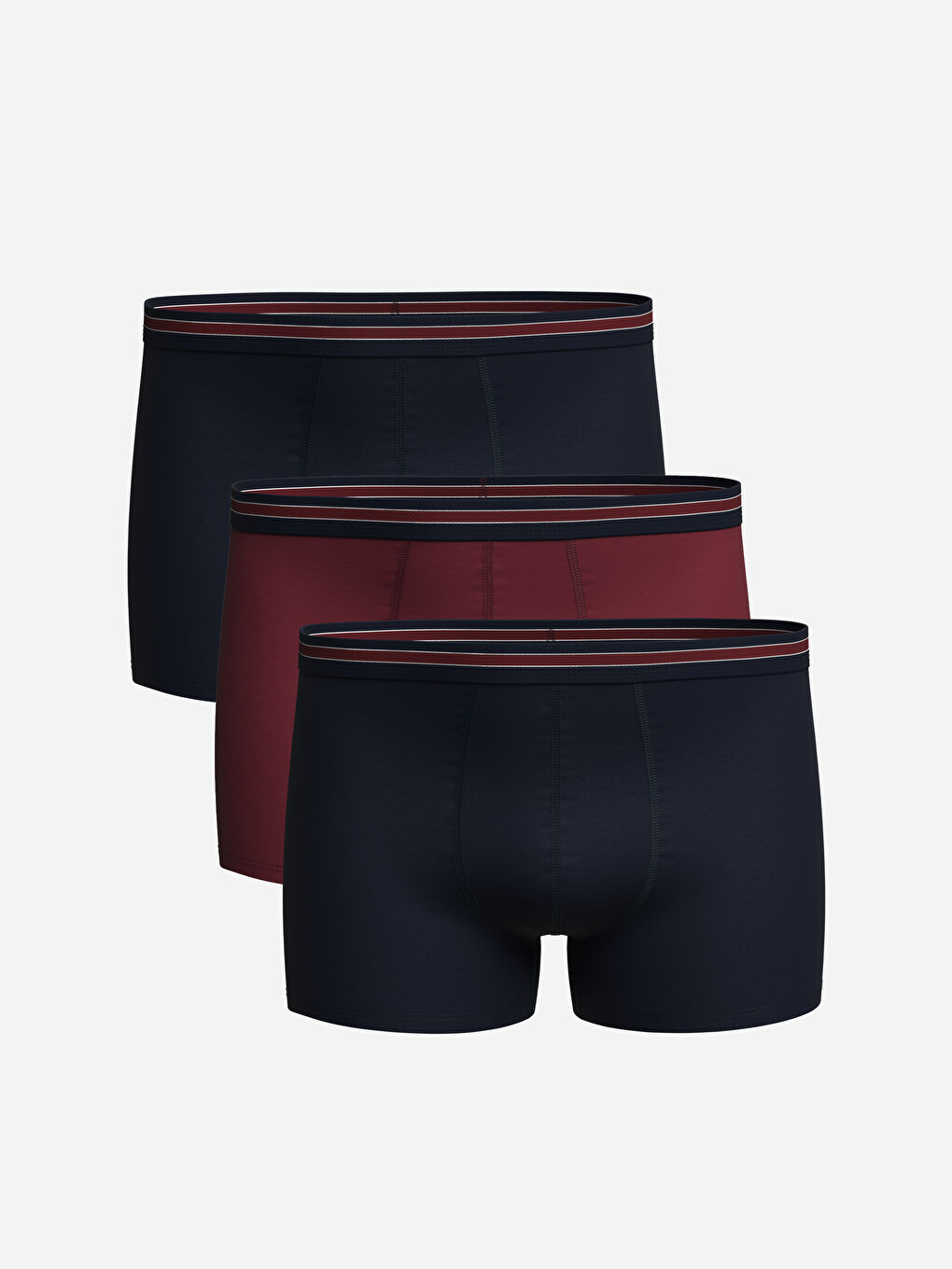 LC WAIKIKI Bordo Standart Kalıp Pamuklu Esnek Erkek Boxer 3'lü