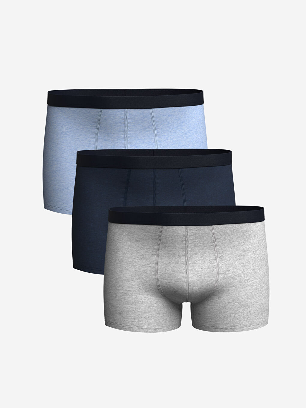 Standard Fit Cotton Flexible Men's Boxer 3-Piece -S41810Z8-DLT