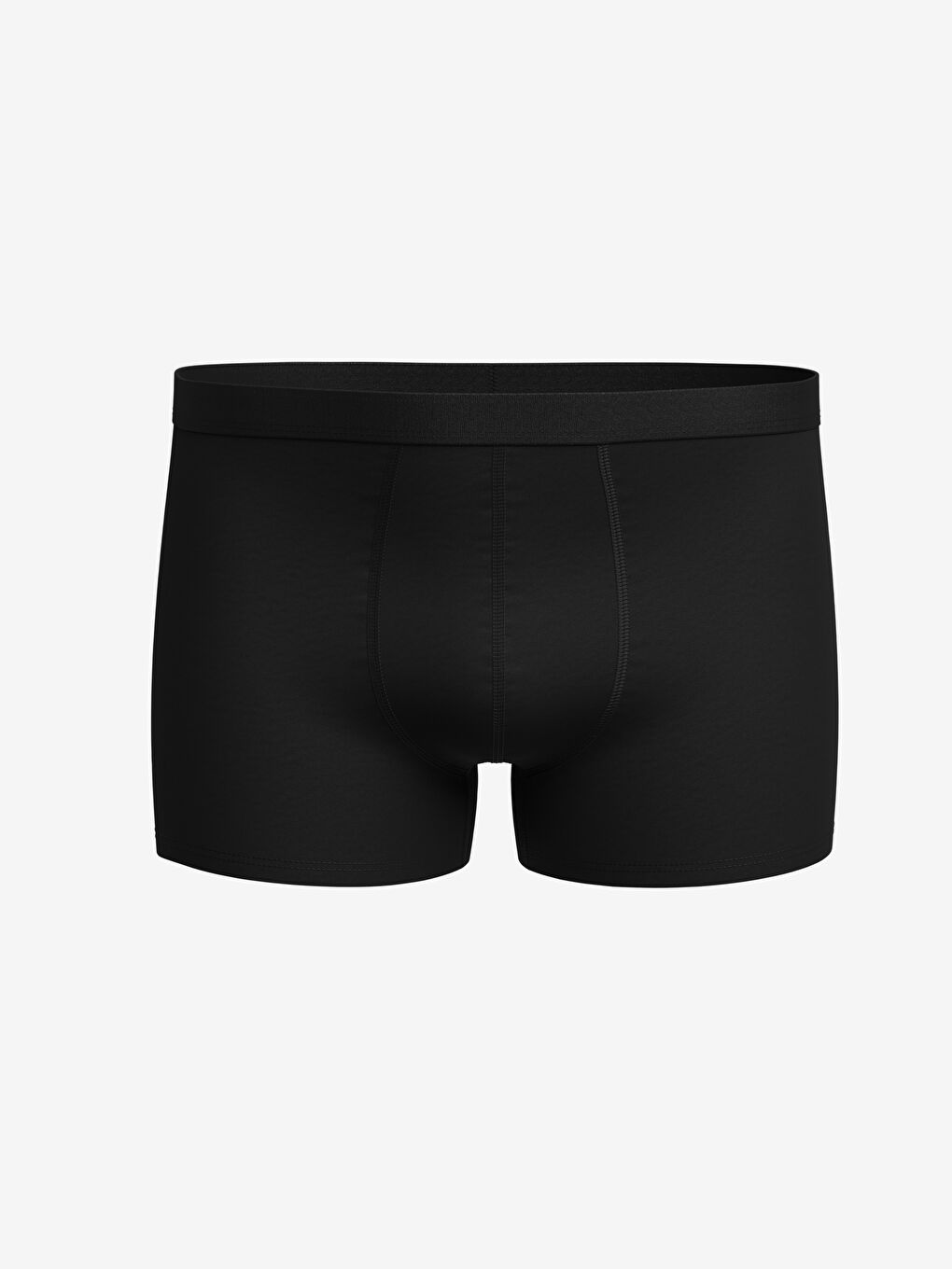 Siyah Standart Kalıp Pamuklu Esnek Erkek Boxer