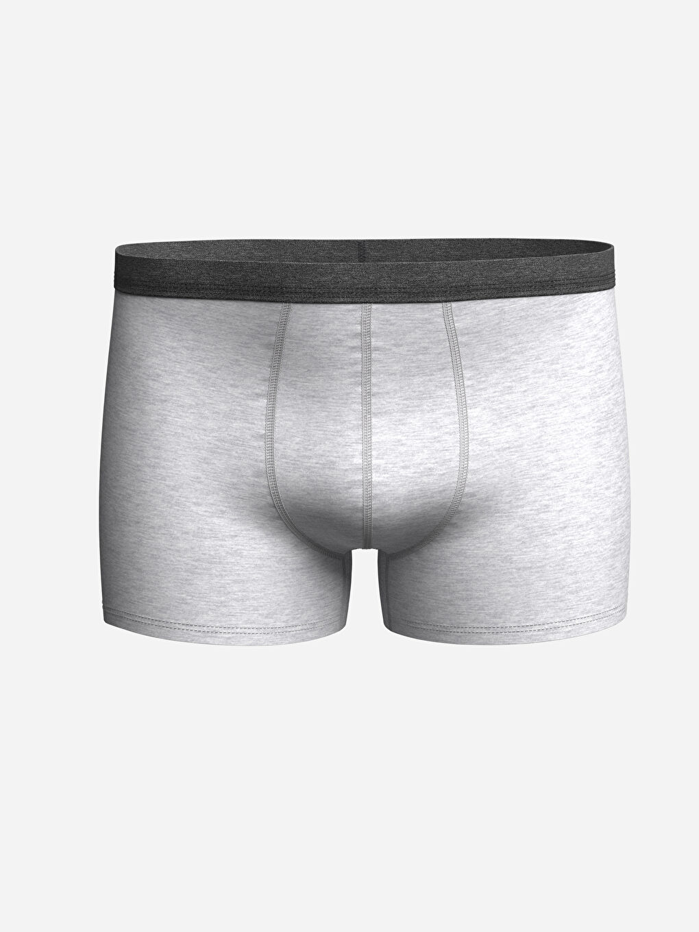 Gri Standart Kalıp Pamuklu Esnek Erkek Boxer-1