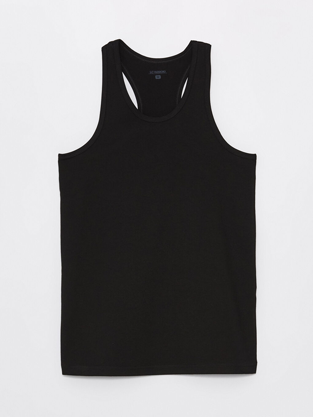 Siyah U Yaka Penye Erkek Atlet