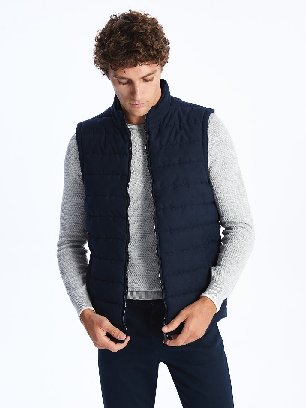 SOUTHBLUE Standard Fit Funnel Neck Men's Waistcoat -S41874Z8-RFH
