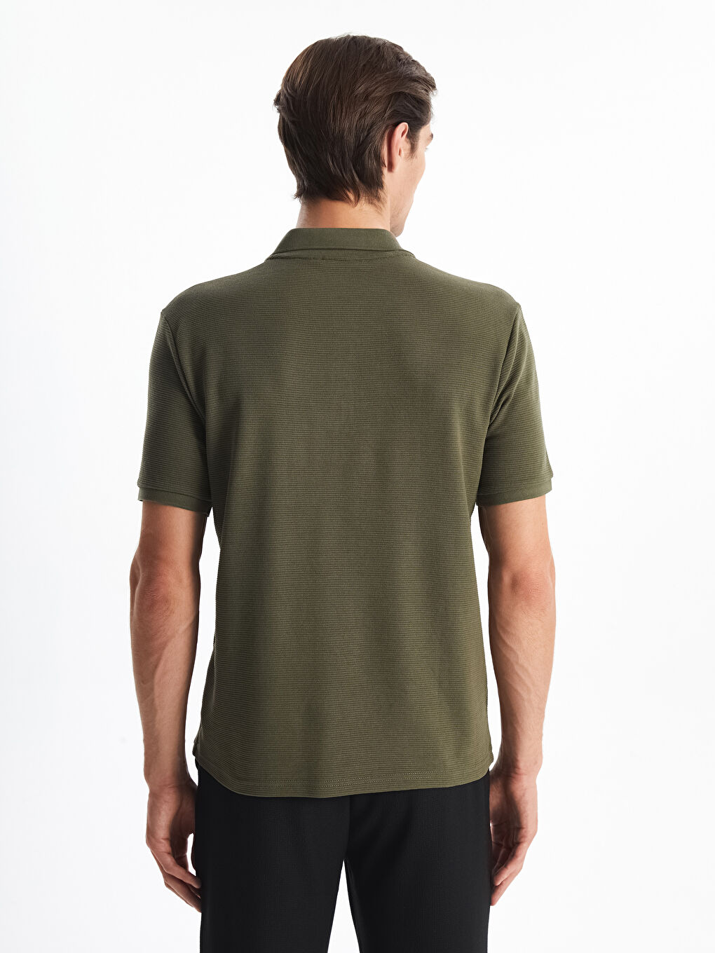Polo Neck Short Sleeve Men's T-Shirt-3
