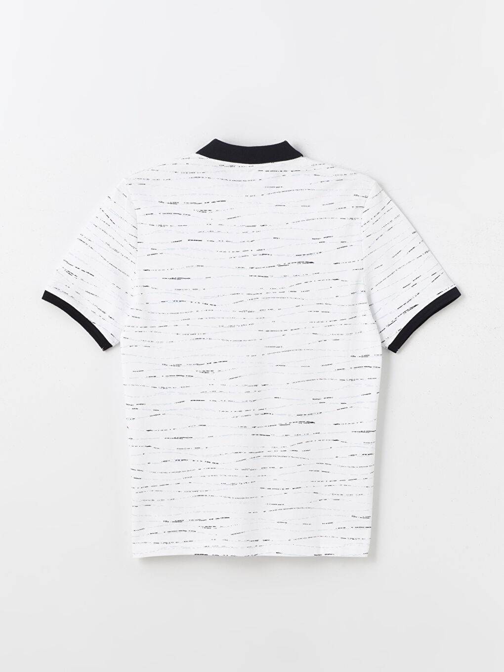 Polo Neck Short Sleeve Patterned Men's T-Shirt -S41885Z8-LQQ
