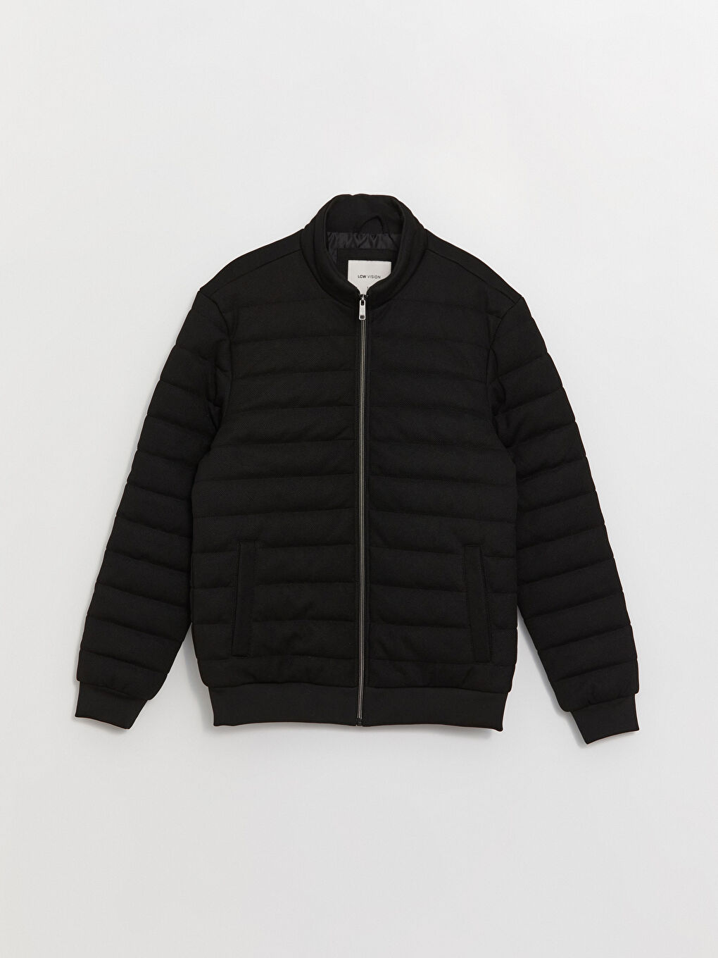 Slim Fit Funnel Neck Men's Coat -S41888Z8-CVL
