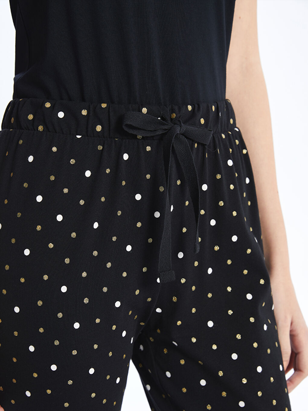 Elasticated Waist Polka Dot Women's Pyjama Bottoms -S41928Z8-LQJ