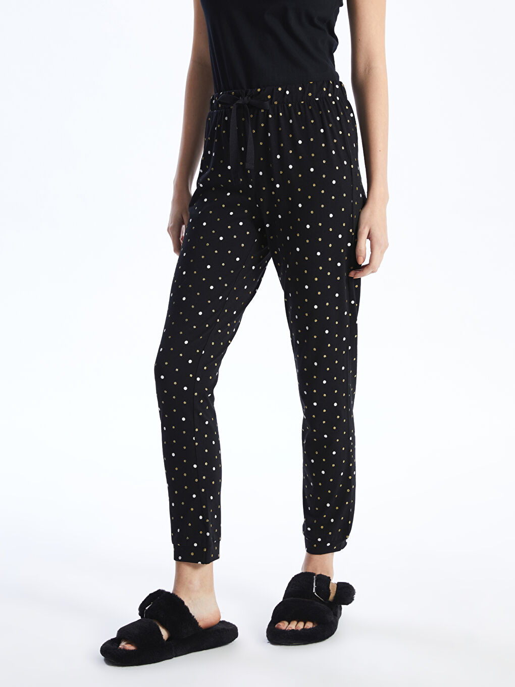 Elasticated Waist Polka Dot Women's Pyjama Bottoms -S41928Z8-LQJ