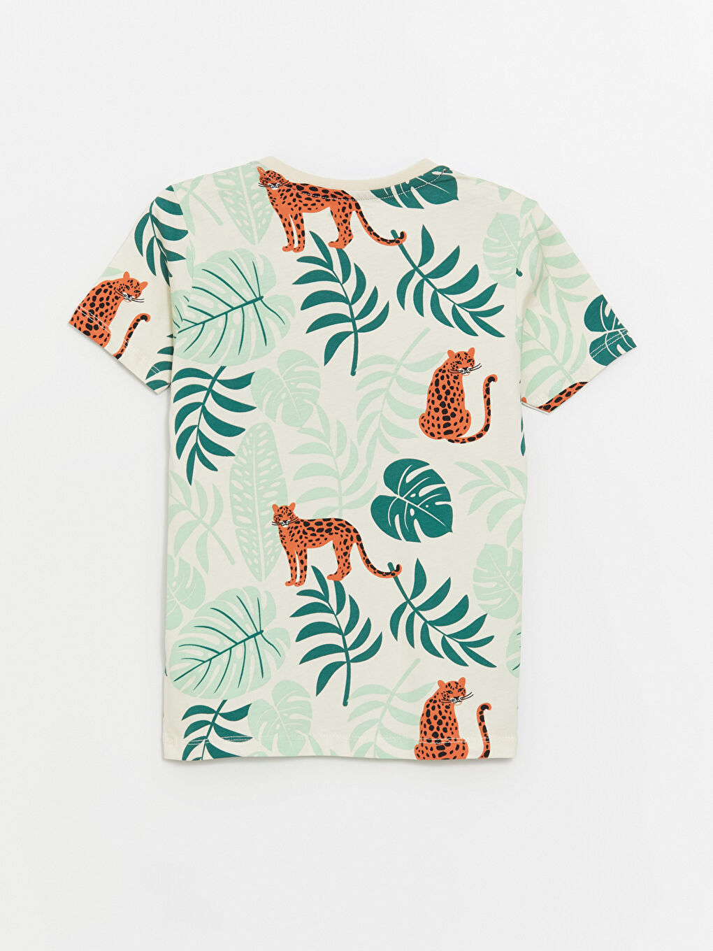 Bej Bisiklet Yaka Baskılı Kısa Kollu Erkek Çocuk Pijama Takımı-6