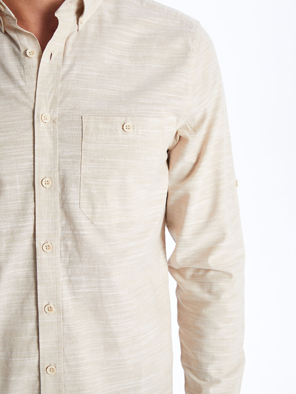 Ерлерге арналған ұзын жеңді стандартты пішімді жейде-3