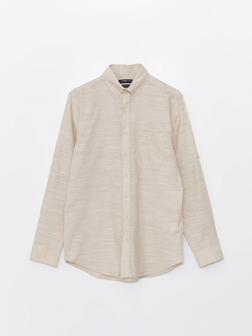 Ерлерге арналған ұзын жеңді стандартты пішімді жейде-6