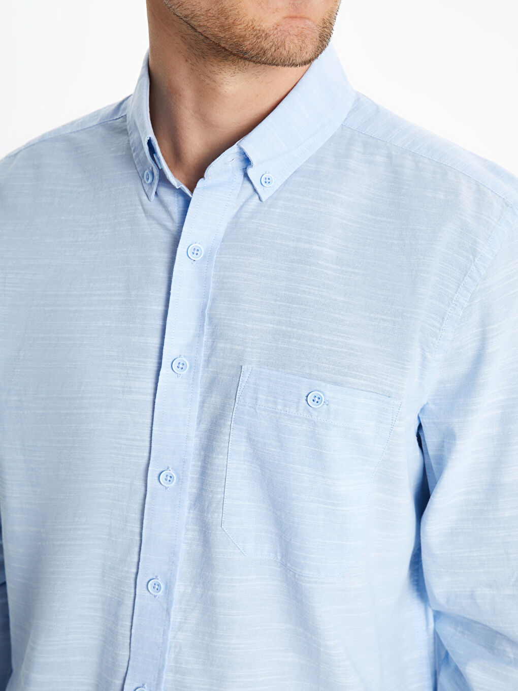 Ерлерге арналған ұзын жеңді стандартты пішімді жейде-2