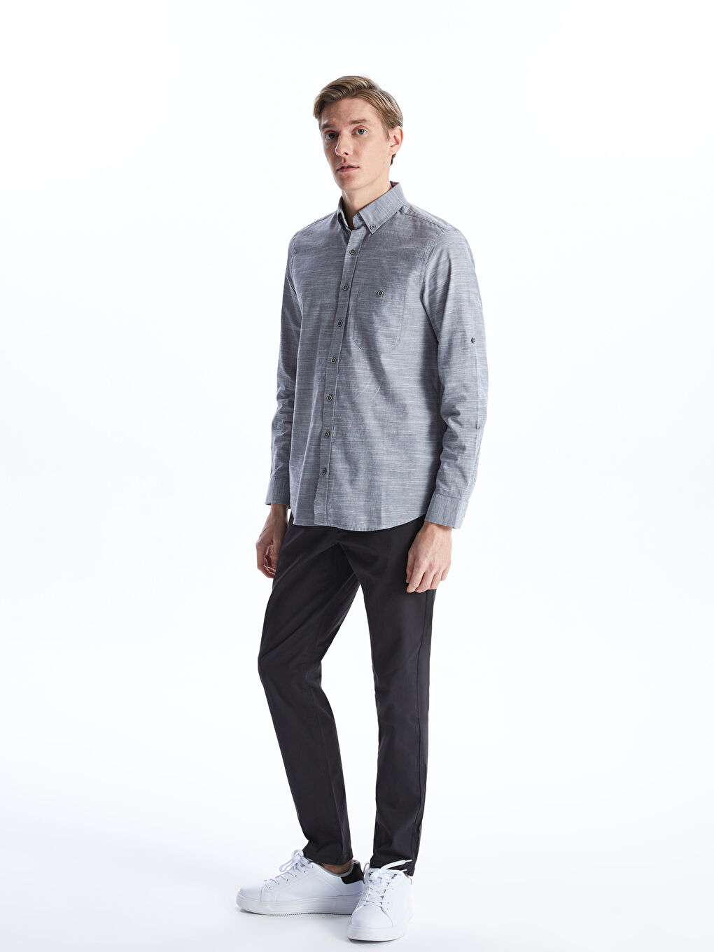 LCWAIKIKI Classic Regular Fit Long Sleeve Men's Shirt -S41947Z8-CWN