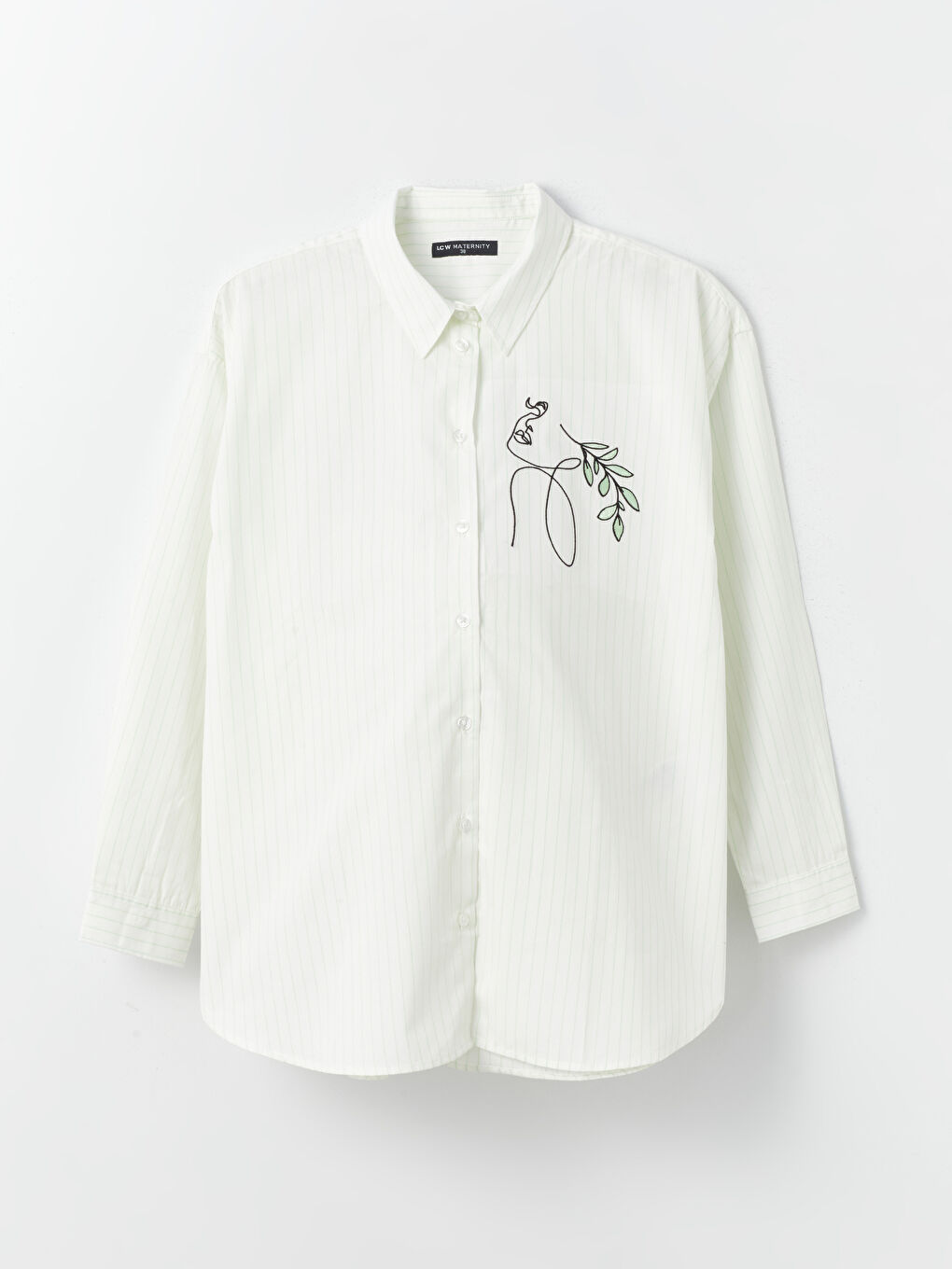 LC Waikiki Vezeni Dugi Rukav Poplin Trudnička Košulja -S41953Z8-LFT