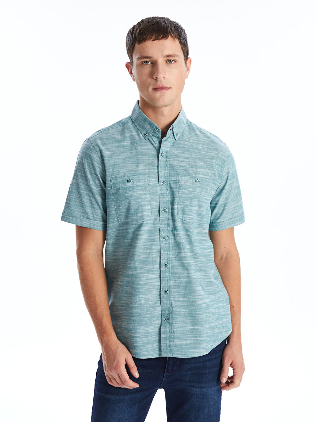 Regular Fit Short Sleeve Men's Shirt -S41954Z8-CS4