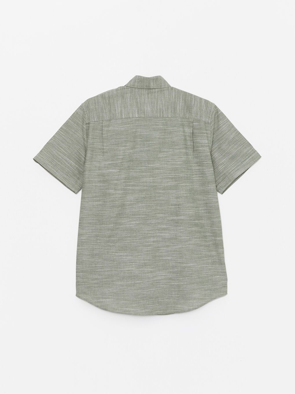LCWAIKIKI Classic Haki Regular Fit Kısa Kollu Erkek Gömlek - 6
