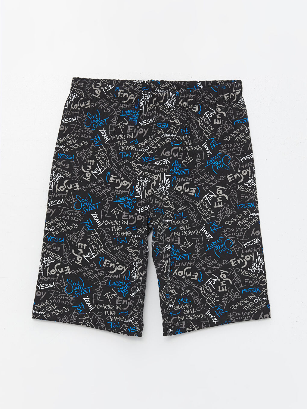 LCW Kids Siyah Beli Lastikli Baskılı Erkek Çocuk Pijama Şort 2'li - 3