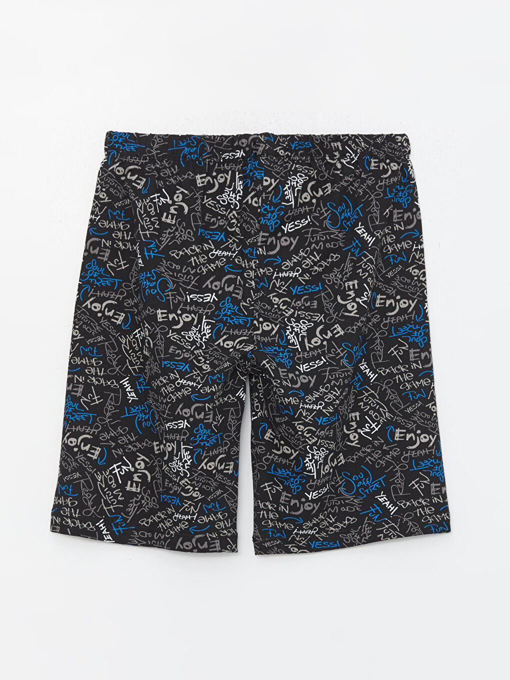 LCW Kids Siyah Beli Lastikli Baskılı Erkek Çocuk Pijama Şort 2'li - 4