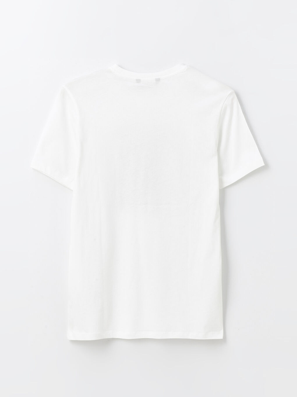 Ekru Bisiklet Yaka Kısa Kollu Baskılı Penye Erkek Tişört-5