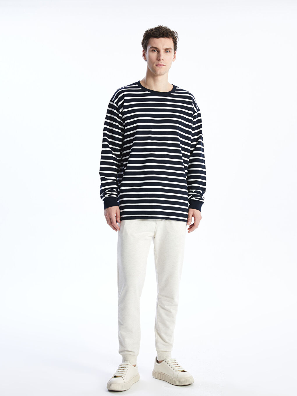 Ekru Slim Fit Erkek Jogger Eşofman Altı