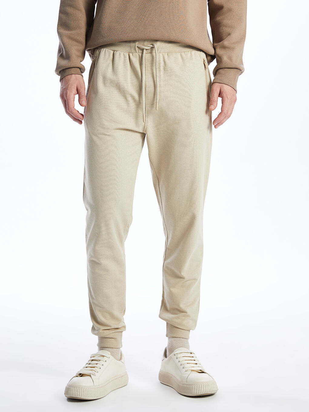 XSIDE Bej Slim Fit Erkek Jogger Eşofman Altı - 3