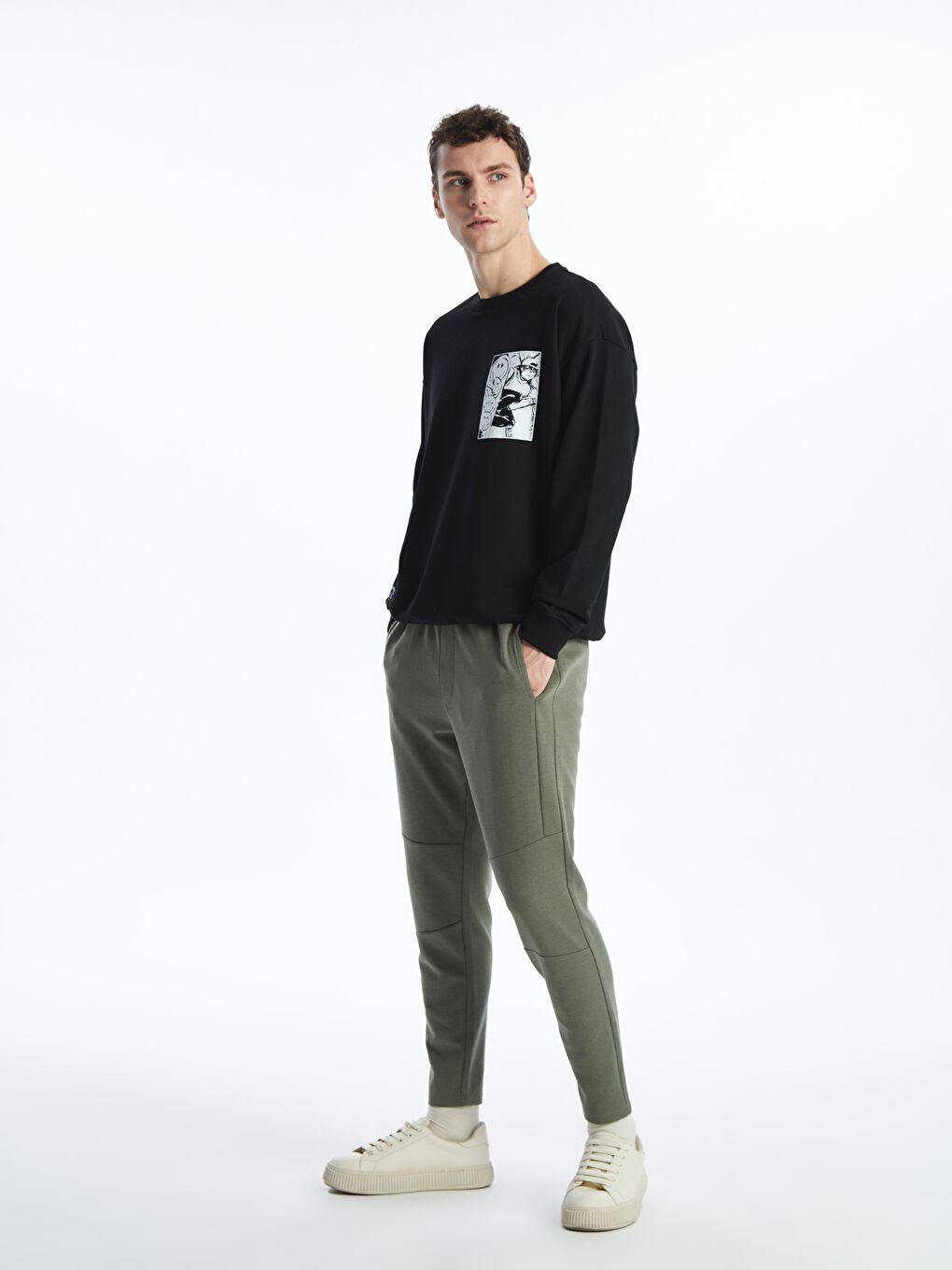 ерлерге арналған тар пішім джоггер спорттық шалбары