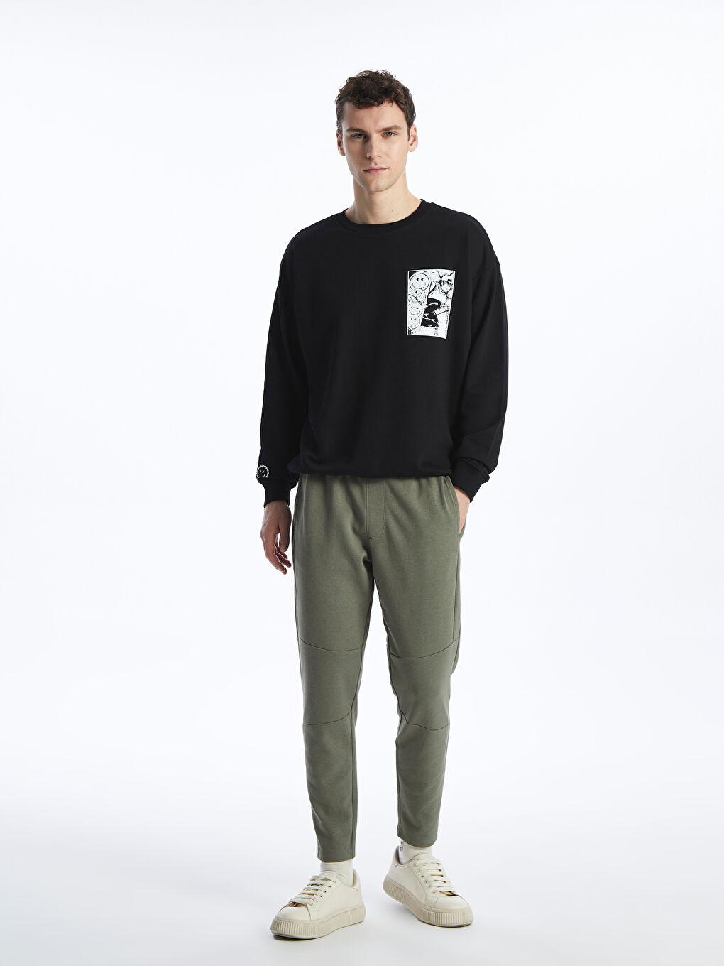 ерлерге арналған тар пішім джоггер спорттық шалбары-1