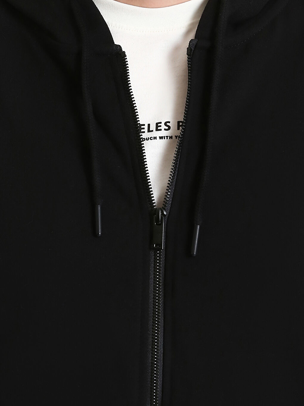 LCW Casual Sweat Zippé Épais à Capuche et Manches Longues pour Hommes-4