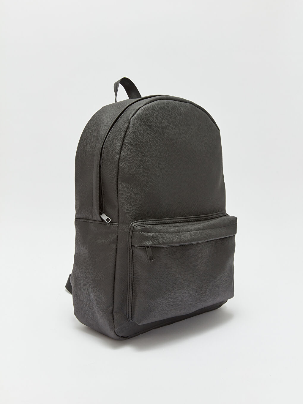 Siyah Deri Görünümlü Erkek Sırt Çantası-3