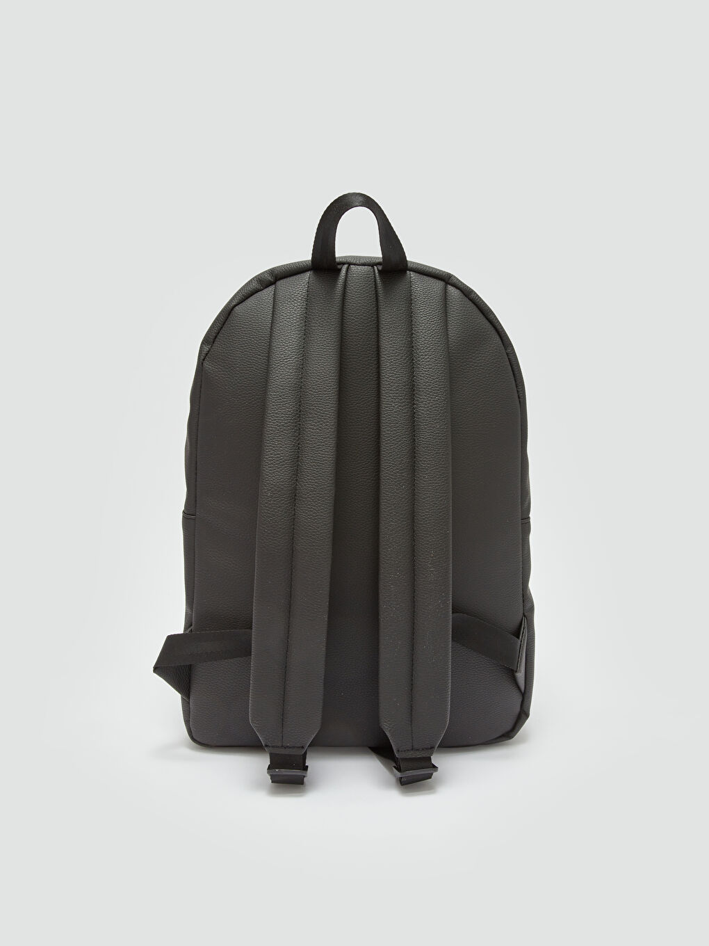 Siyah Deri Görünümlü Erkek Sırt Çantası-4