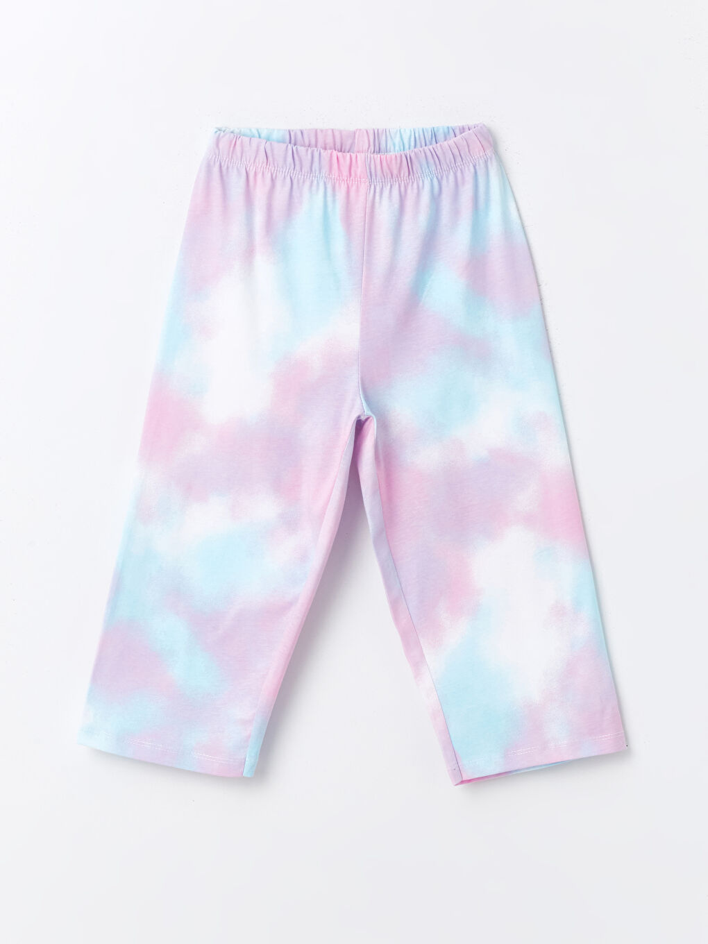 Crew Neck Elsa Printed Short Sleeve Girls Pajamas Set -S42047Z4-Q6K